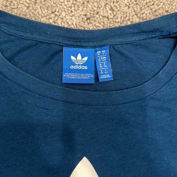 Adidas Blue Graphic Crew Neck Tee (S) - Picture 3 of 4